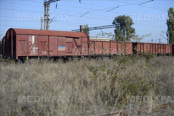 Un vagon de tren poate fi vazut in zona Bucuresti-Triaj, vineri, 11 octombrie 2013. Consiliul Suprem de Aparare a Tarii a decis, in 2012, vanzarea unui pachet d... Foto: Octav Ganea.