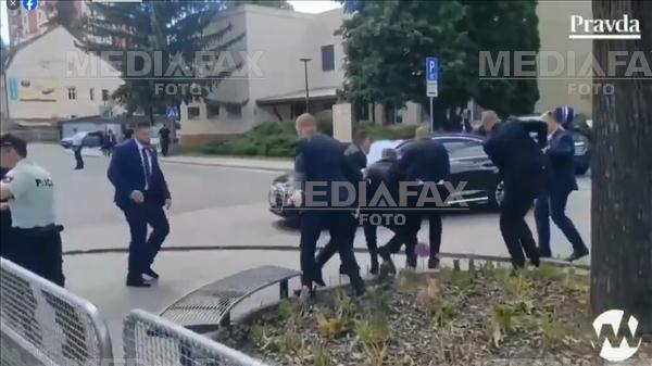 Premierul Slovaciei, Robert Fico, a fost impuscat in localitatea Handlova, regiunea Trencin, la finalul unei sedinte de guvern, miercuri, 15 mai 2024. Foto: Mediafax Foto/Pravda.